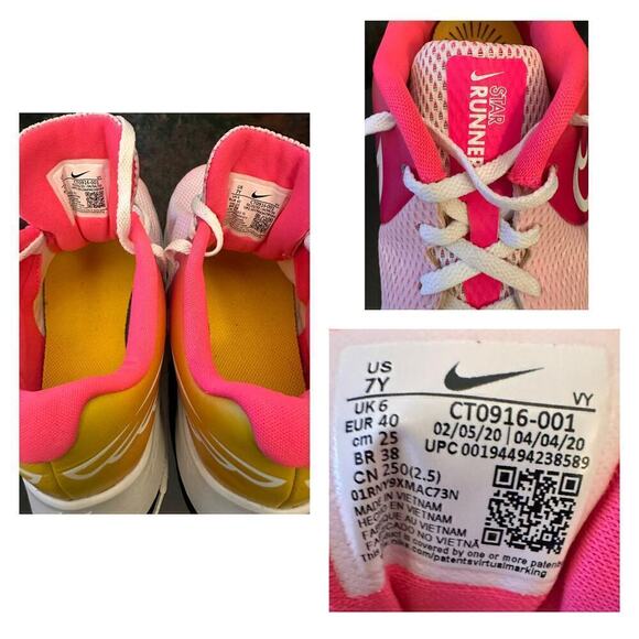 GUC Nike CT0916-001 Star Runner 2 Sneakers Sz 6Y or Women 8.5 - Picture 7 of 9